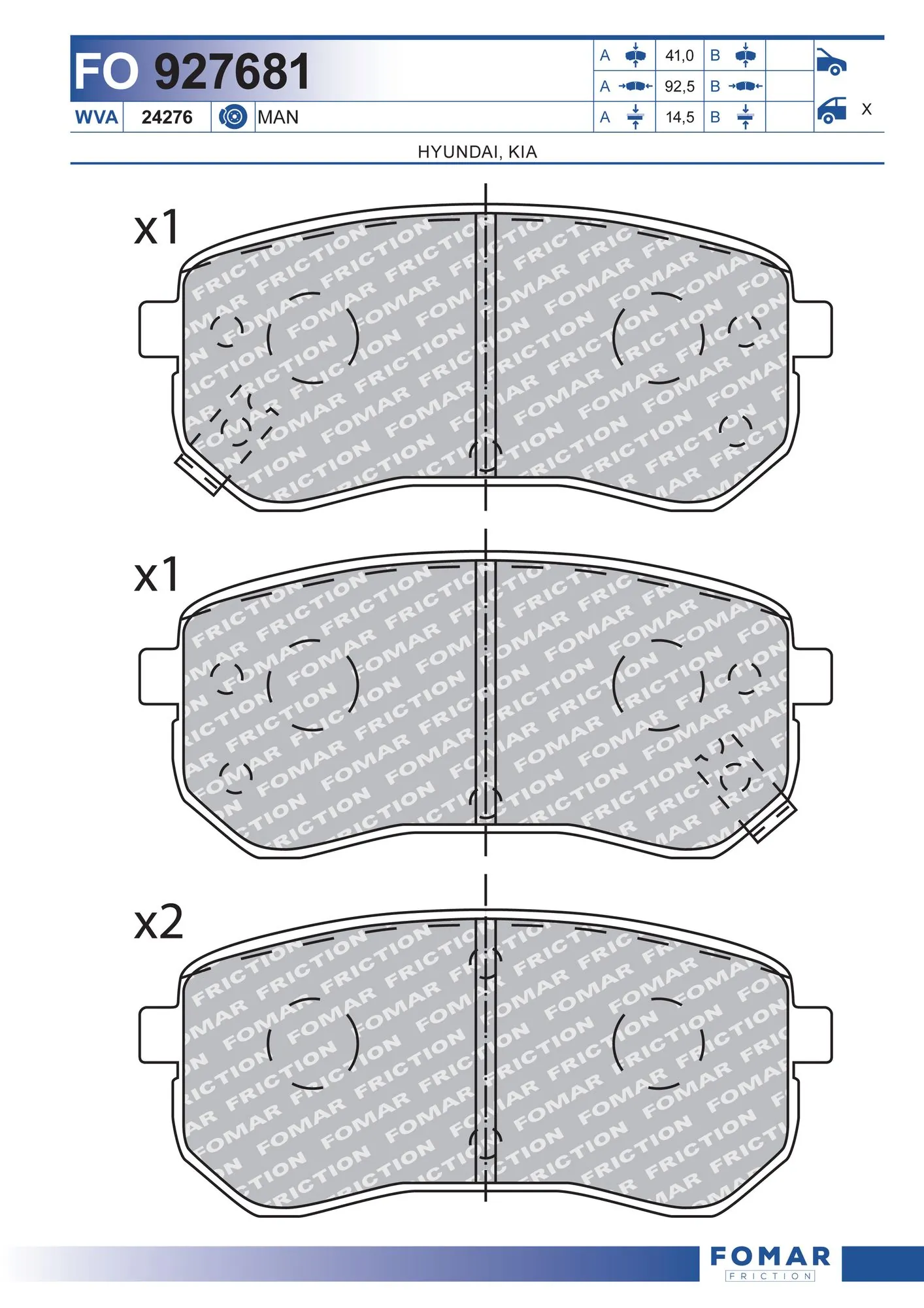 Brake Pad Set, disc brake